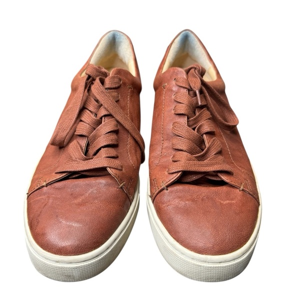 👟 Frye Ivy Low Top Leather Sneakers Women’s 10 Brown Lace Up Casual 👟 - Picture 2 of 9
